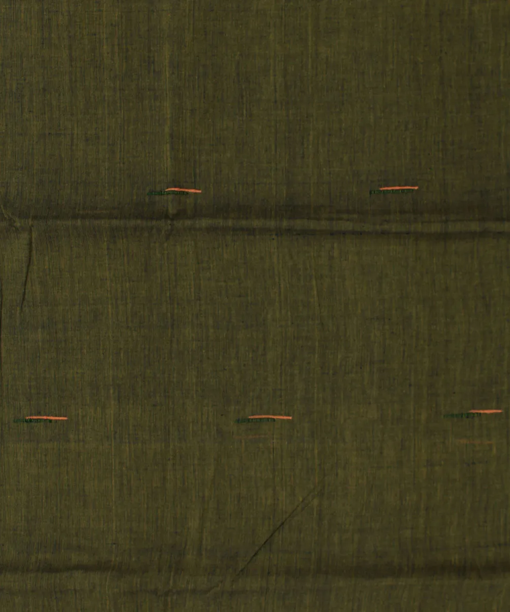 0.75m Green Handloom Cotton Fabric