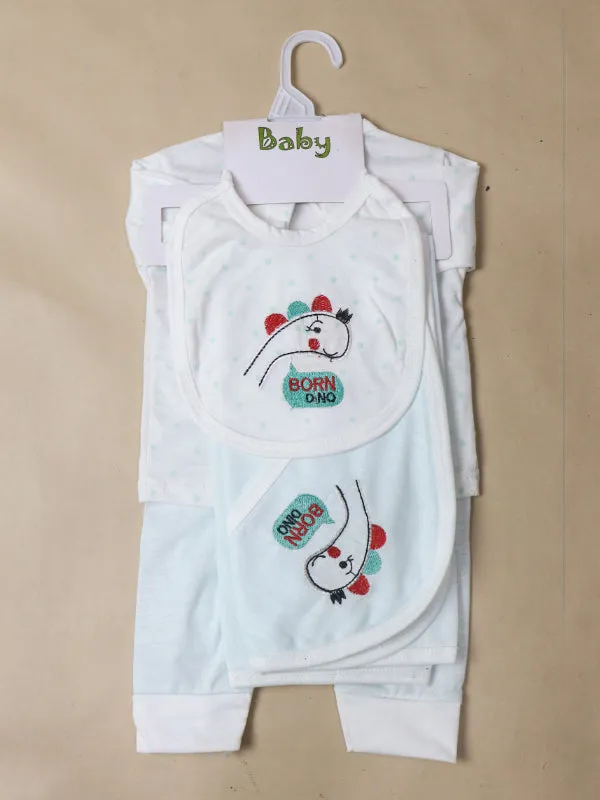 0Mth - 3Mth Dino Light Blue 5Pcs Gift Set For Newborn NBGS51