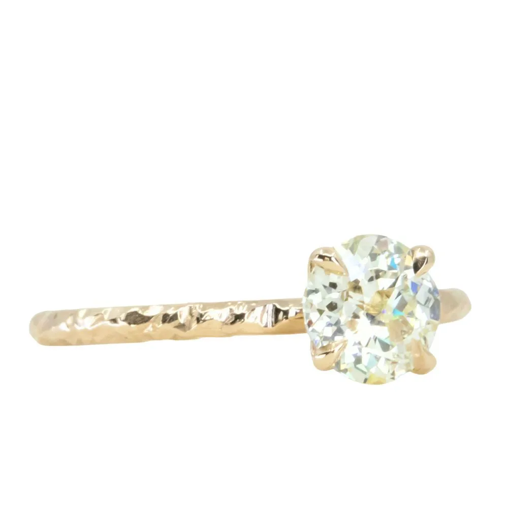 1.06ct GIA Crown Jubilee GIA Diamond Evergreen Solitiare in 14k Yellow Gold