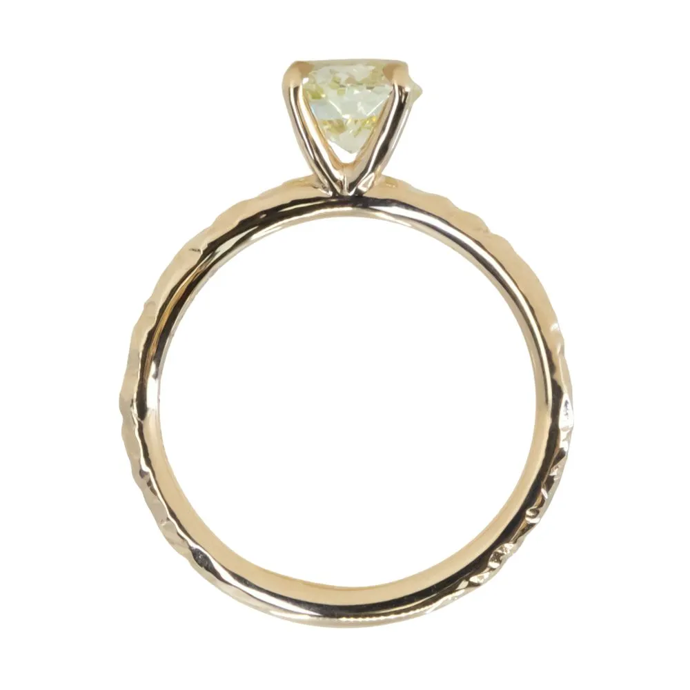 1.06ct GIA Crown Jubilee GIA Diamond Evergreen Solitiare in 14k Yellow Gold