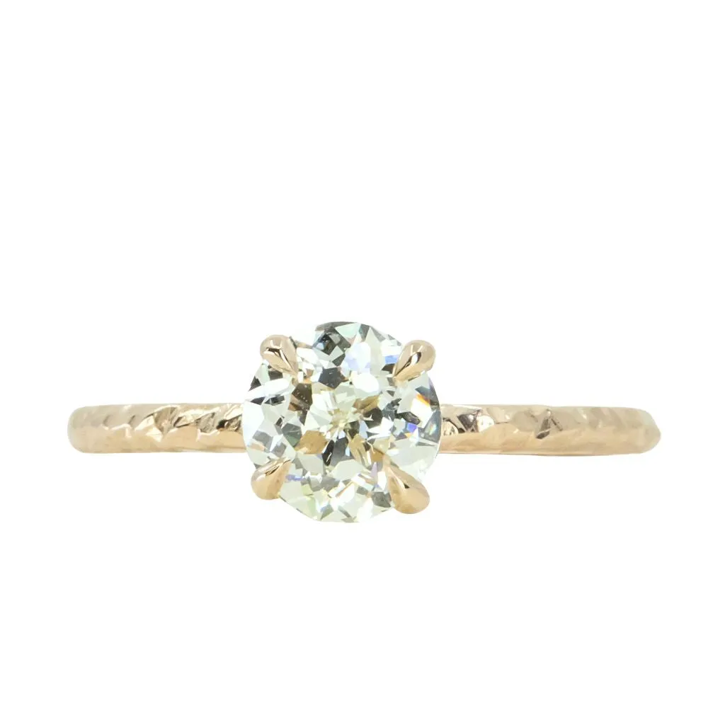 1.06ct GIA Crown Jubilee GIA Diamond Evergreen Solitiare in 14k Yellow Gold