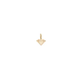 14k Midi Bitty Faceted Diamond Charm