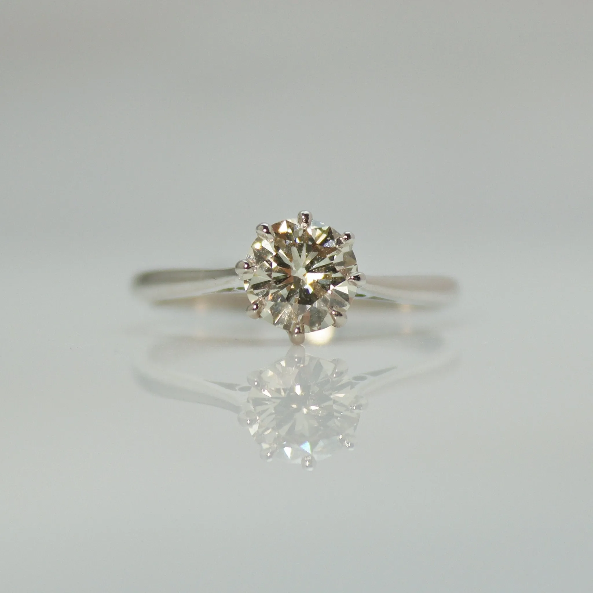 18 Carat White Gold Diamond Solitaire Ring