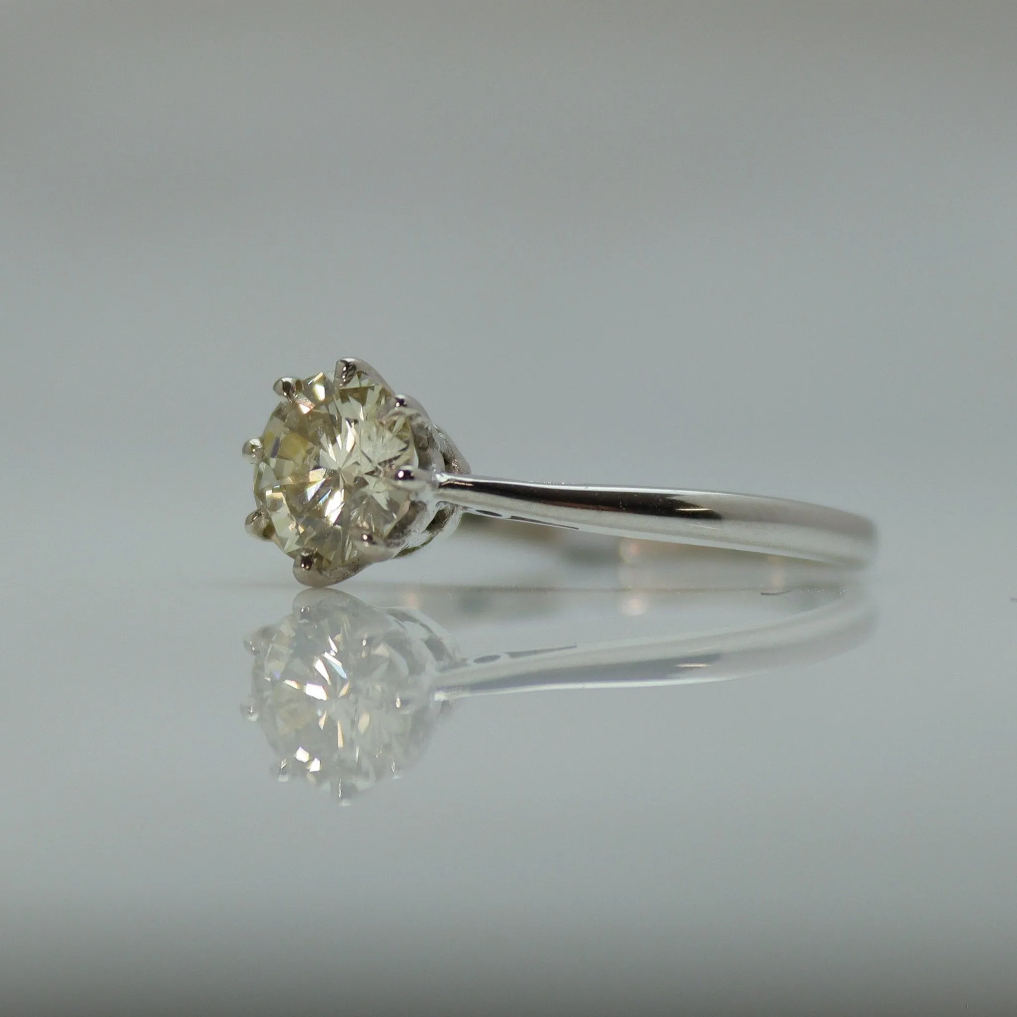 18 Carat White Gold Diamond Solitaire Ring