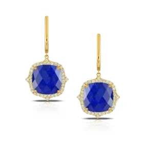 18k Lapis & Diamond Earrings