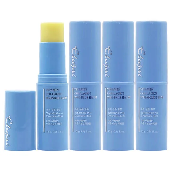 2 SETs ELUJAI Collagen Vitamin Wrinkles Balms 10g 10g Dry Skincare Moisture Anti Ageing Finelines Hyaluronic Acid Elasticity Whitening Soothing Ice Cooling Effects