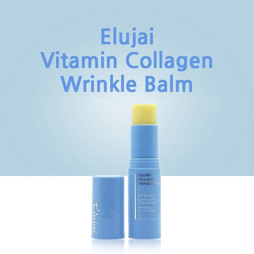 2 SETs ELUJAI Collagen Vitamin Wrinkles Balms 10g 10g Dry Skincare Moisture Anti Ageing Finelines Hyaluronic Acid Elasticity Whitening Soothing Ice Cooling Effects