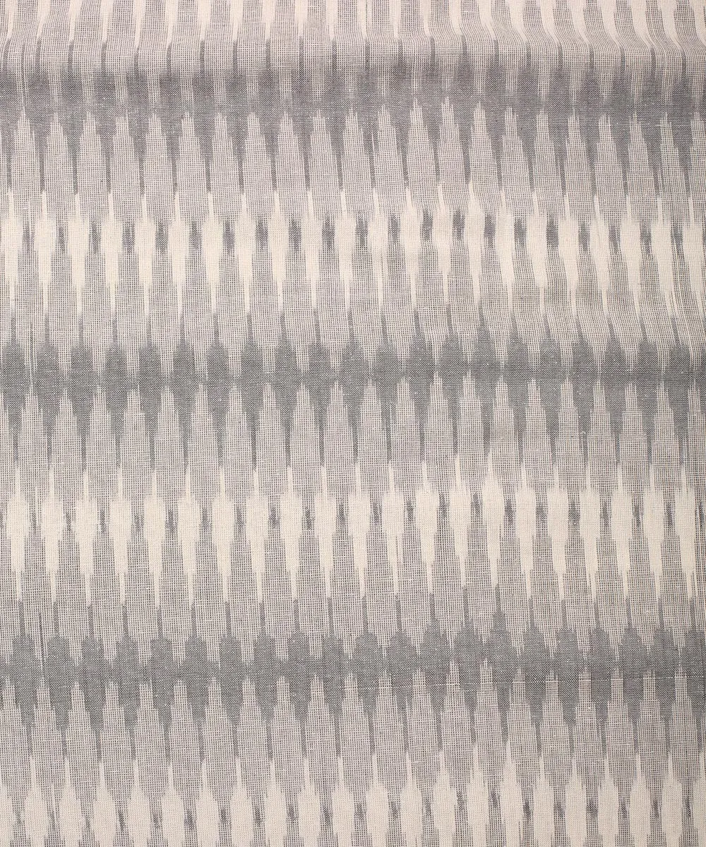 2.5 m Grey handloom pochampally ikat cotton fabric