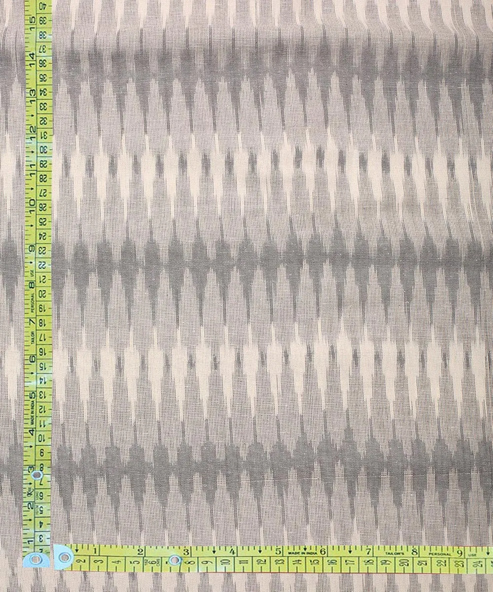 2.5 m Grey handloom pochampally ikat cotton fabric