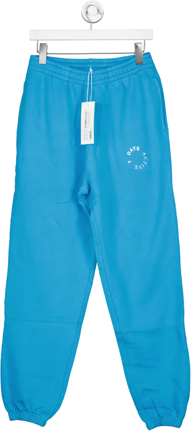 7 Days Active Blue 100% Organic Soft Cotton Monday Joggers Bnwt UK L