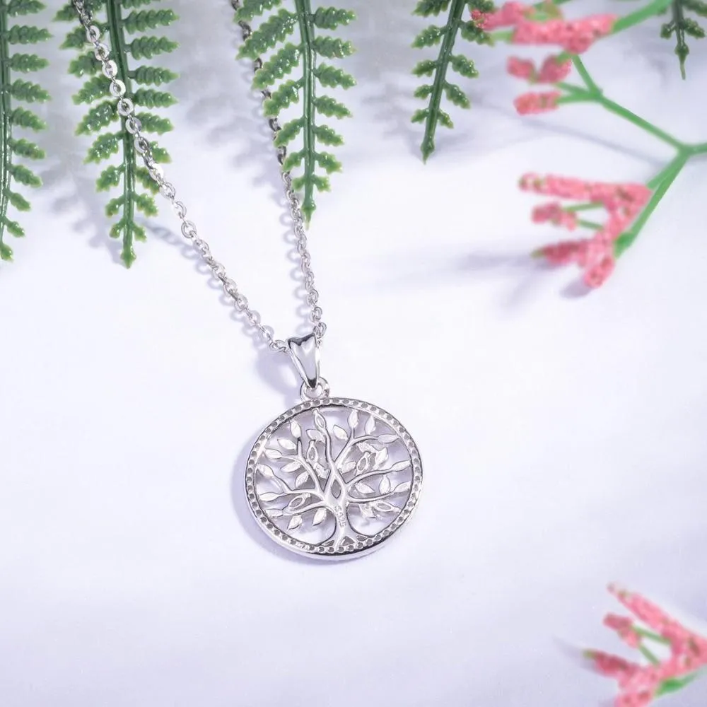 925 Sterling Silver Tree of Life Pendant Necklace