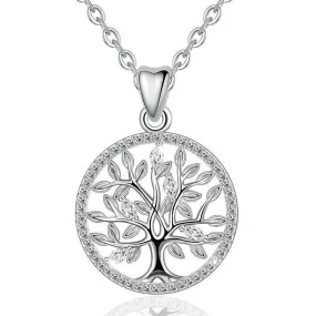 925 Sterling Silver Tree of Life Pendant Necklace