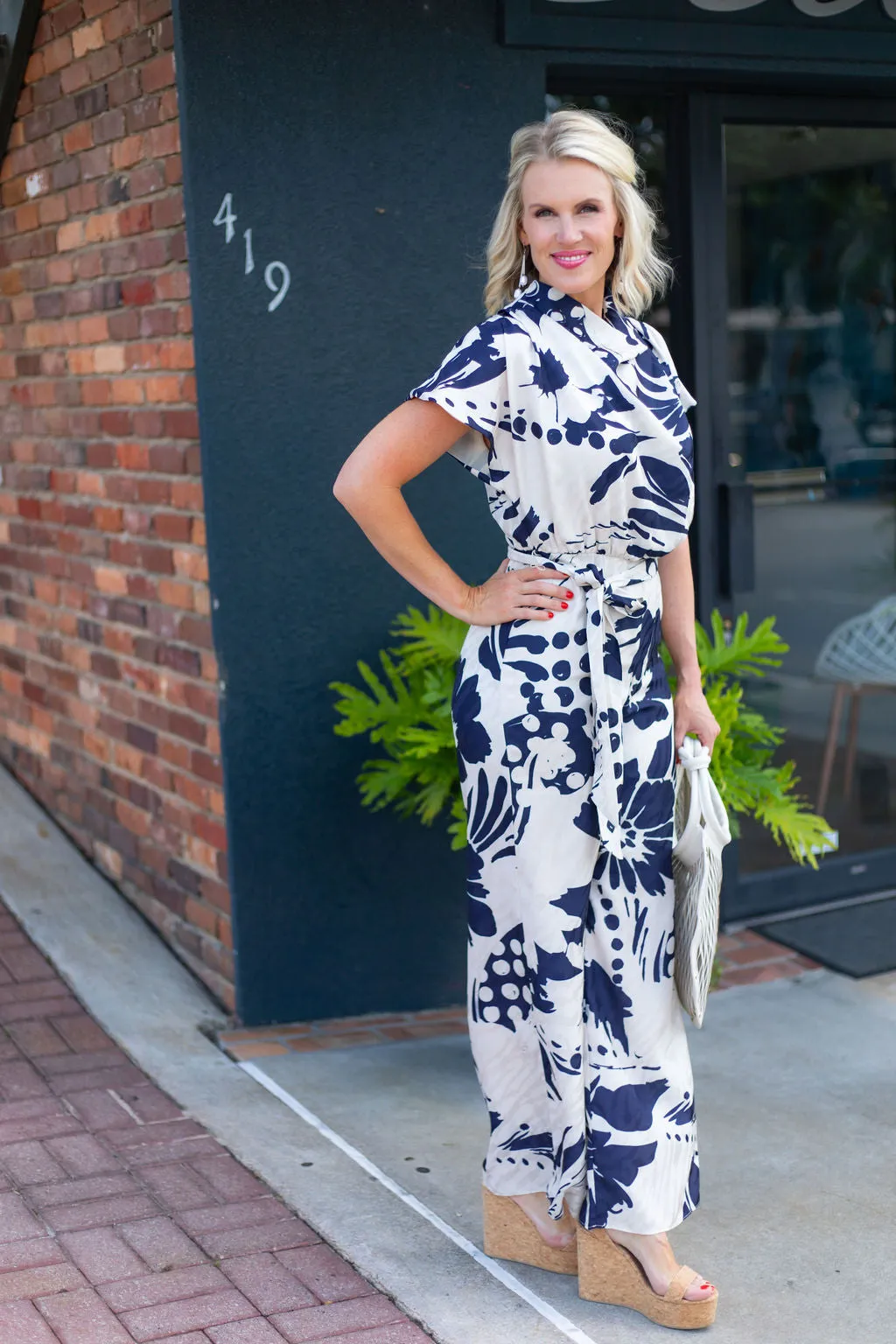 Abstract Floral Jumpsuit