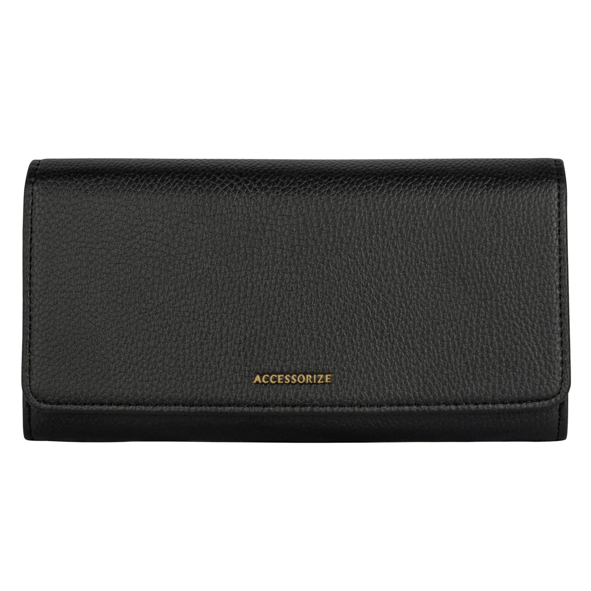 Accessorize London Women's Black Multi Compartment Large Wallet