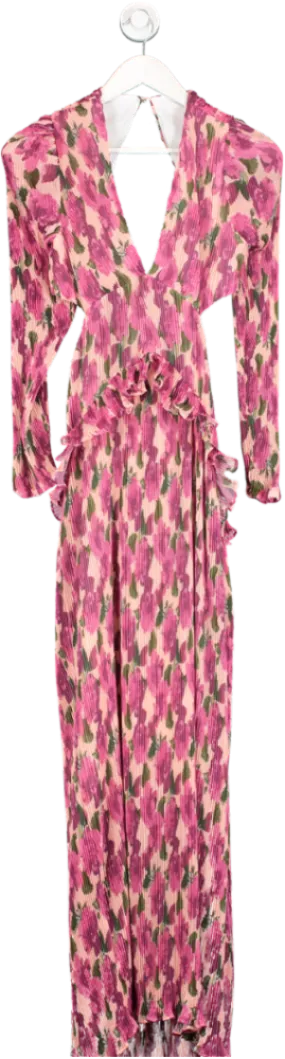 ALB Anne Louise Pink Runway Floral Dress UK 8