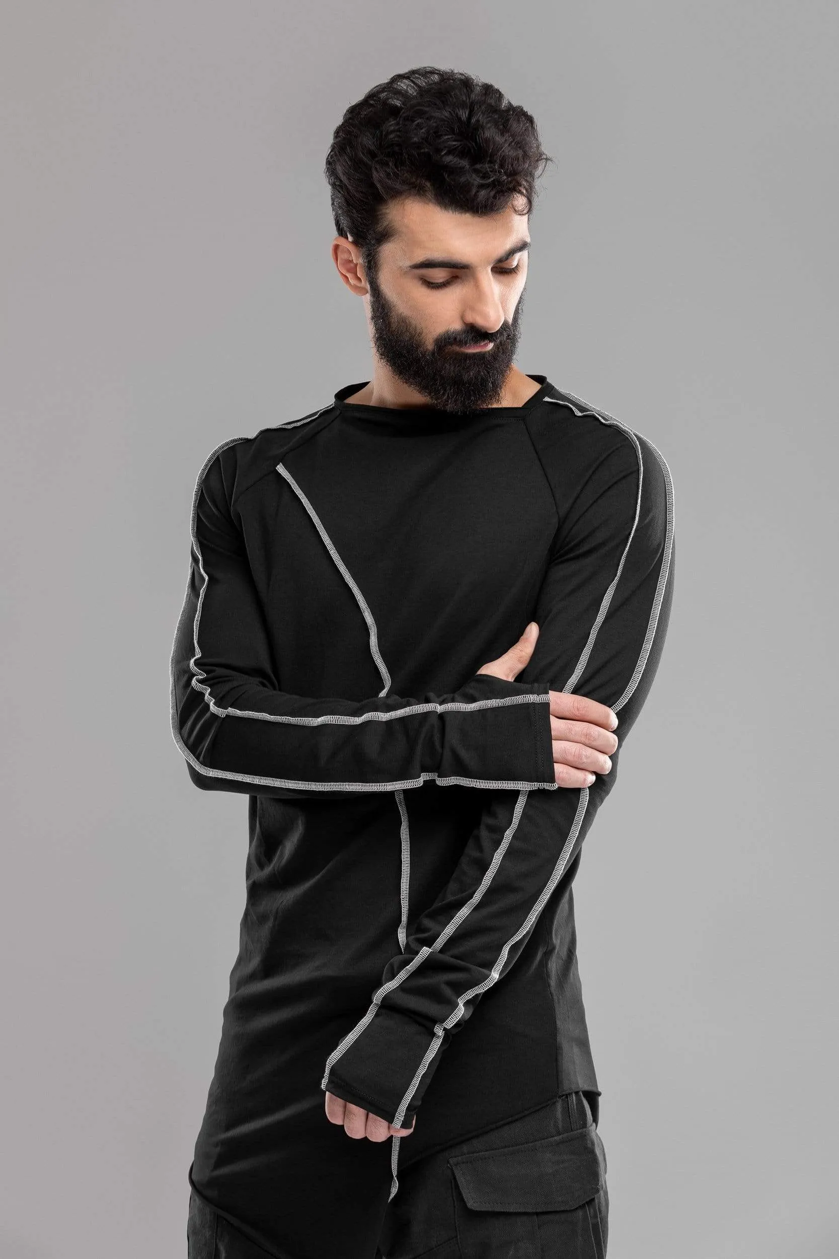 Asymmetric Long Sleeve T-shirt