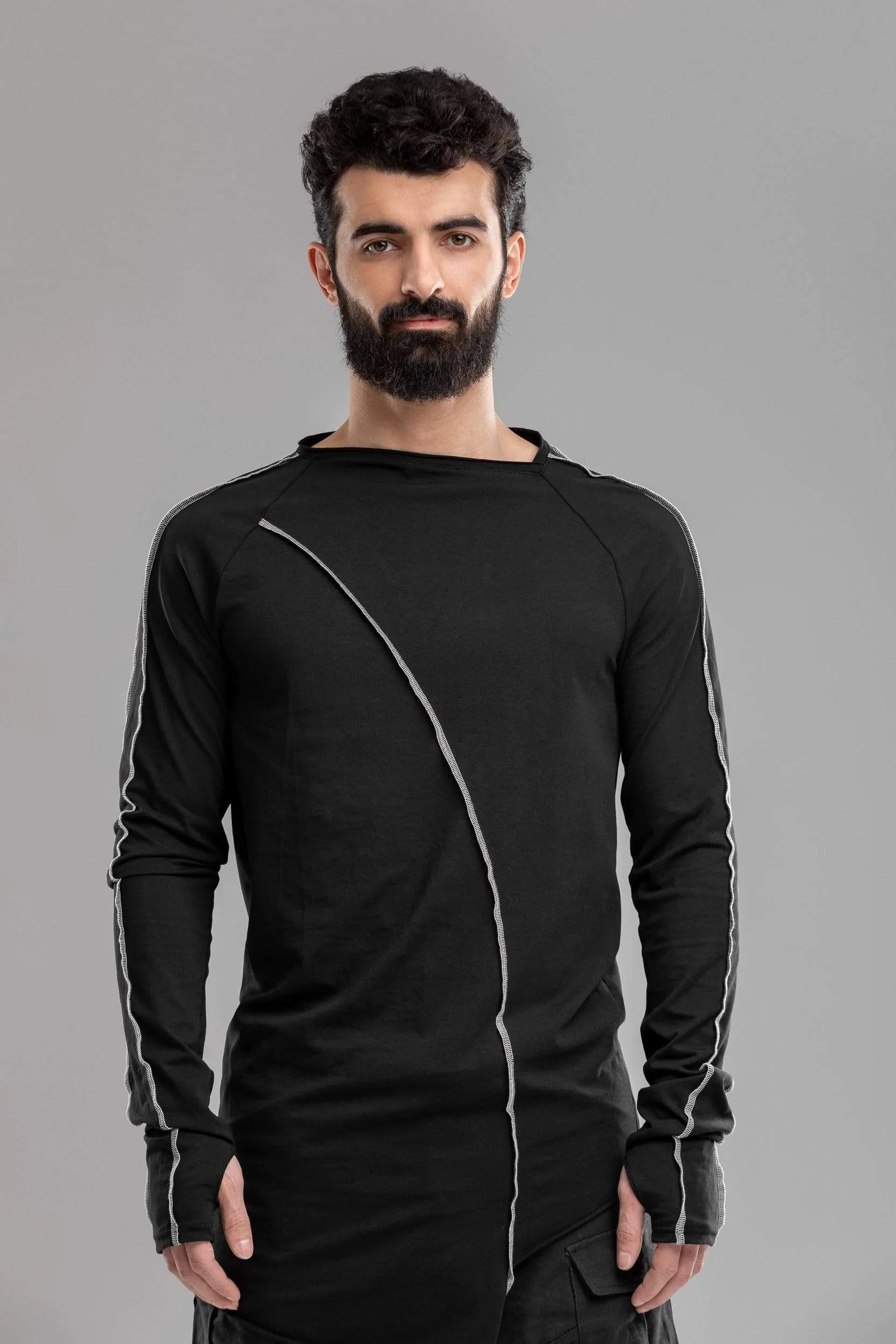 Asymmetric Long Sleeve T-shirt