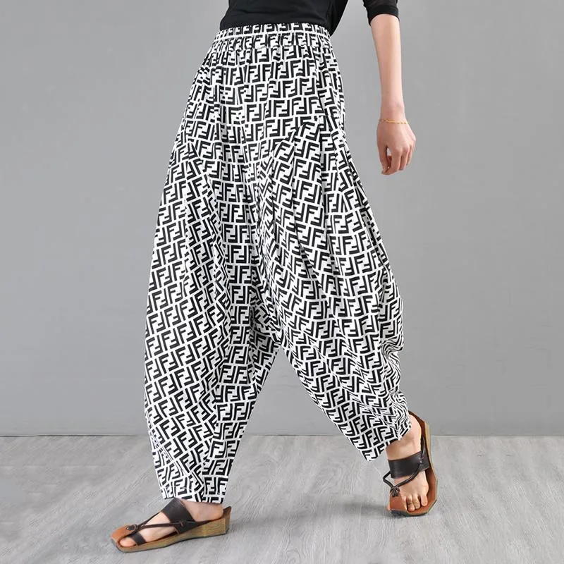 Babakud Loose Casual Hanging Radish Summer Harem Pants