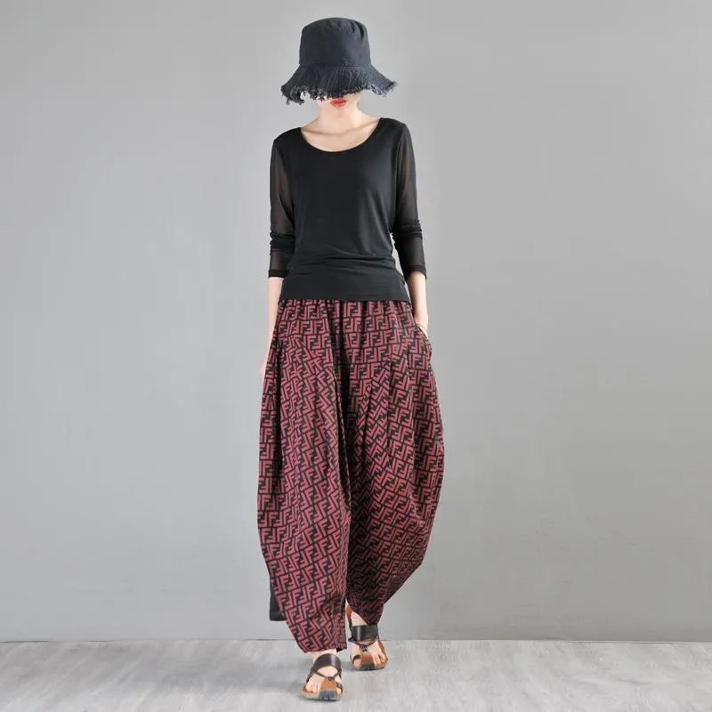 Babakud Loose Casual Hanging Radish Summer Harem Pants