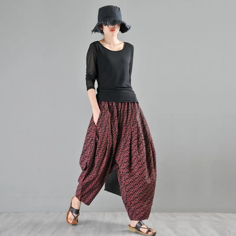 Babakud Loose Casual Hanging Radish Summer Harem Pants