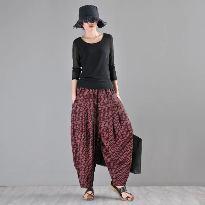 Babakud Loose Casual Hanging Radish Summer Harem Pants