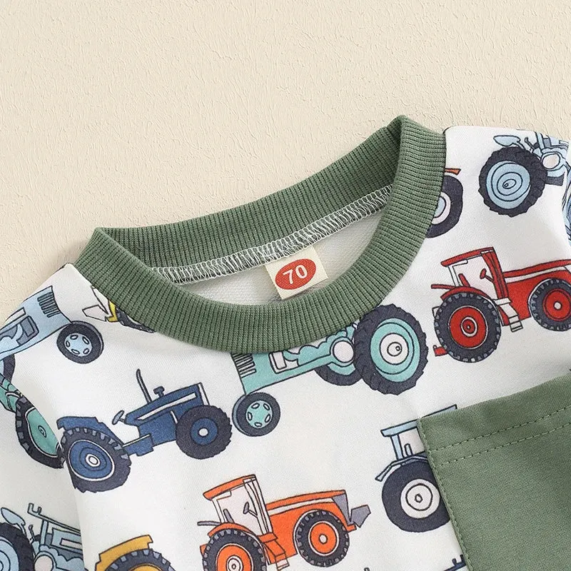 Baby Toddler Boys Tractor Farm Western Loungewear