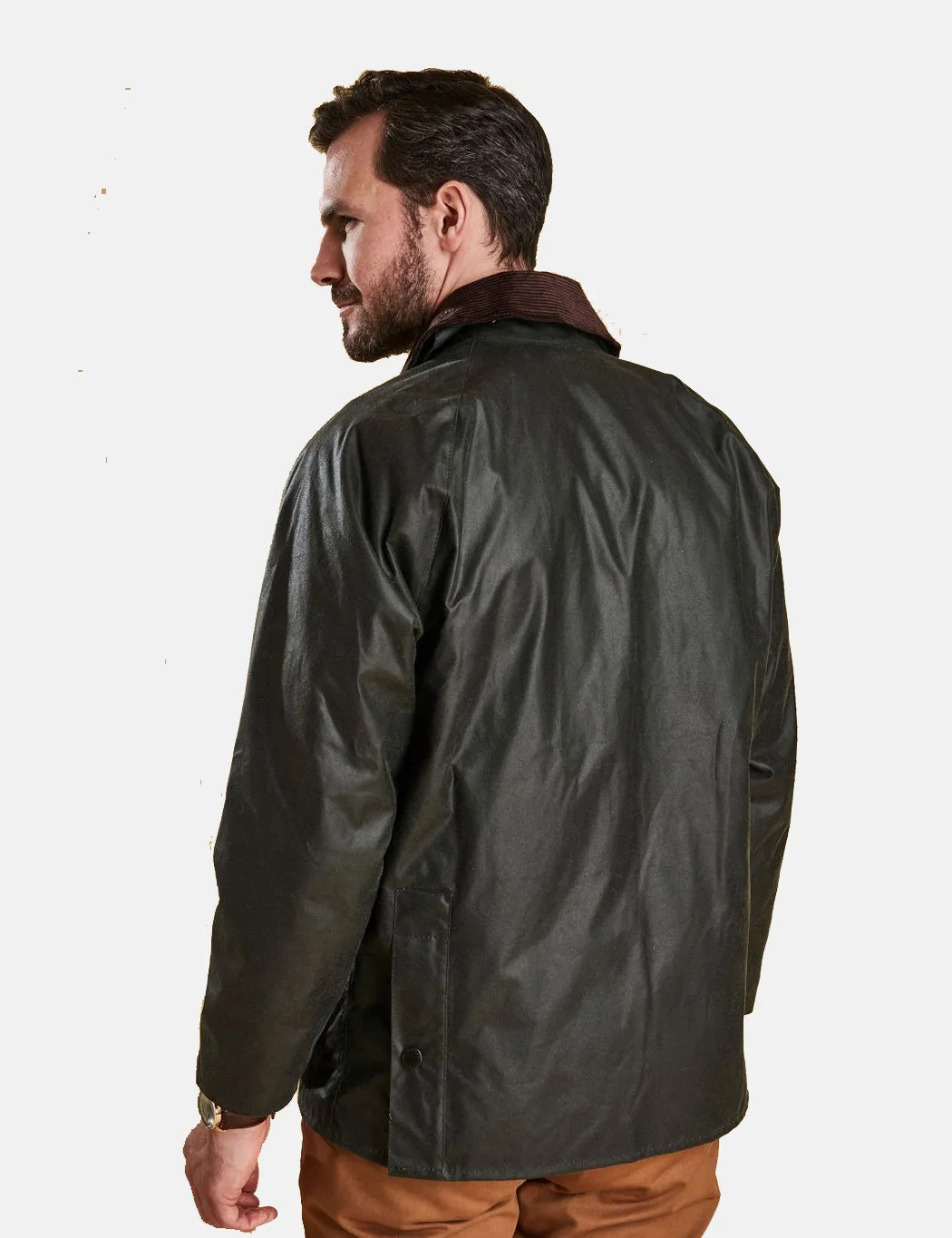 Barbour Waxed Bedale Jacket - Dark Green Sage