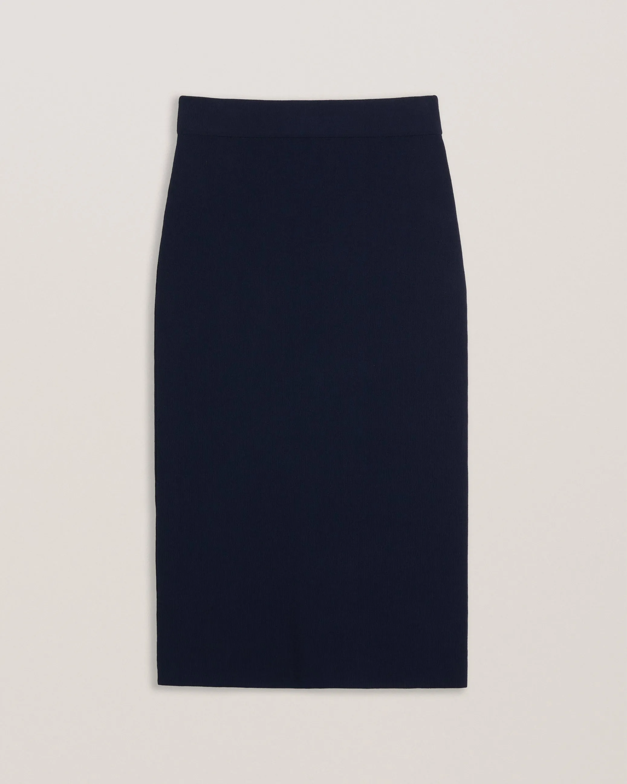 Barbrha Knitted Bodycon Midi Skirt Dk-Blue