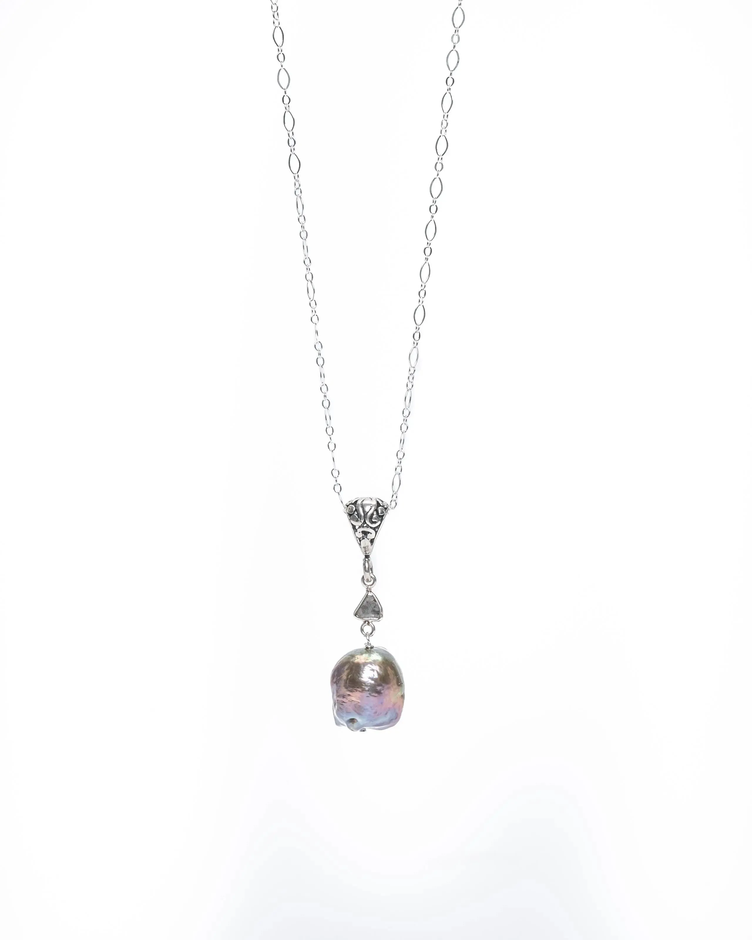 Baroque and Diamond Single Pearl