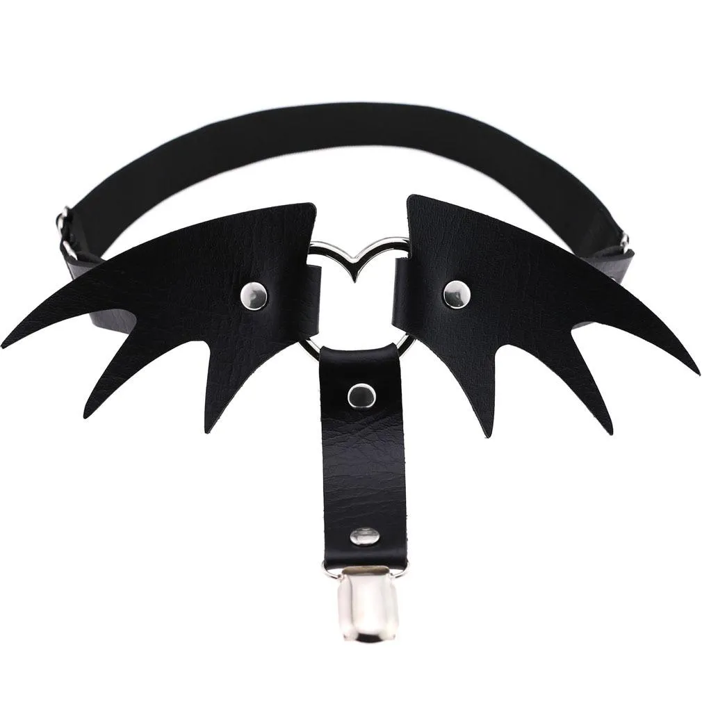 Bat Wing Heart Leg Garter SD01296