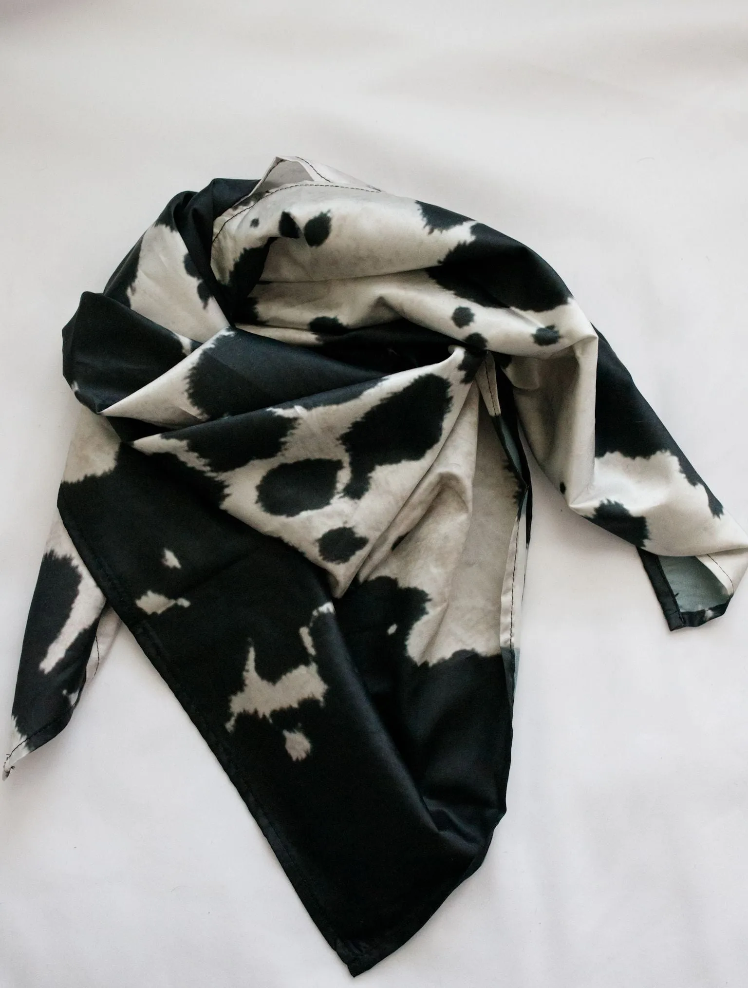 Black Cowhide Wild Rag