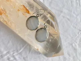 Blue Lace Agate Ariel Earrings - Round