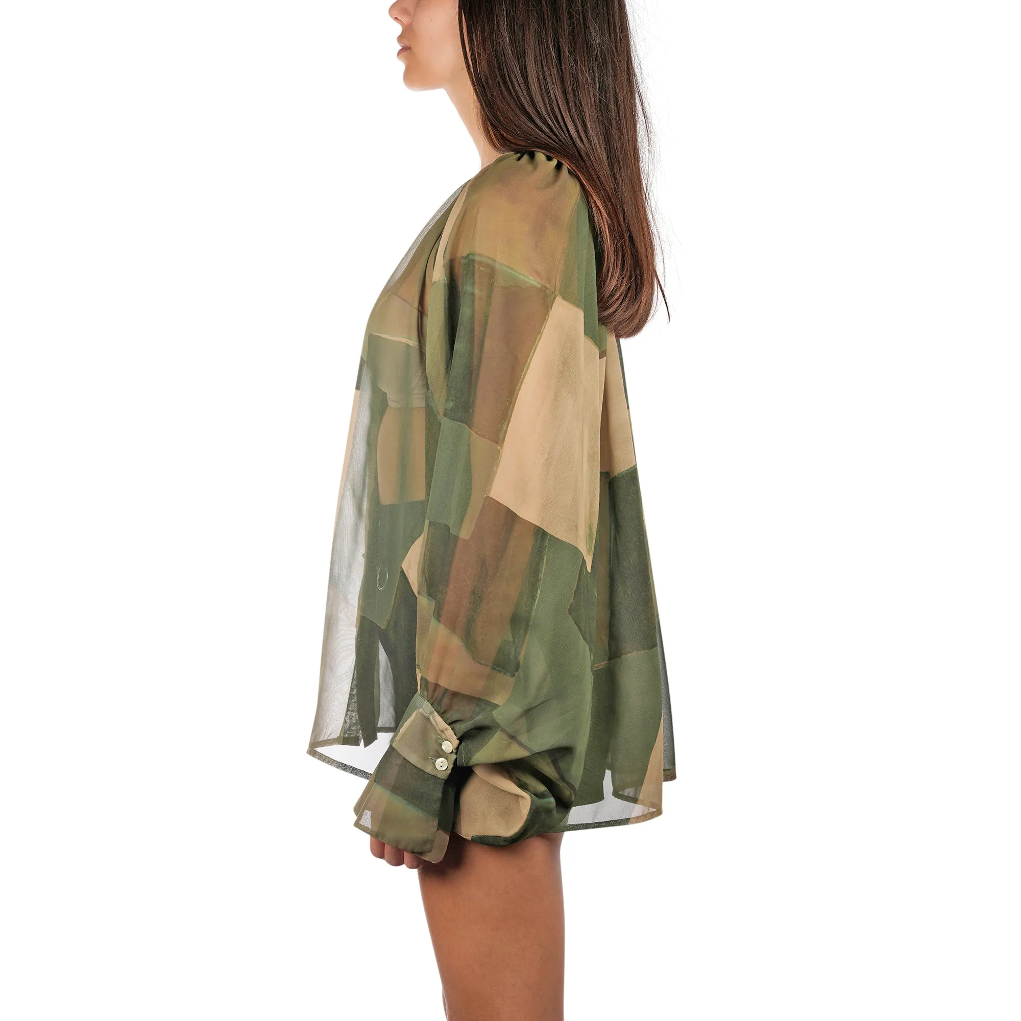 Bohemien Shirt Georgette Green