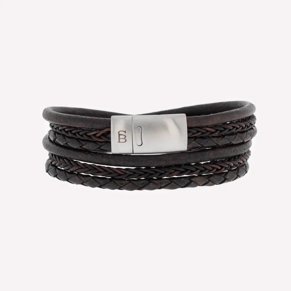 Bonacci Leather Bracelet Brown