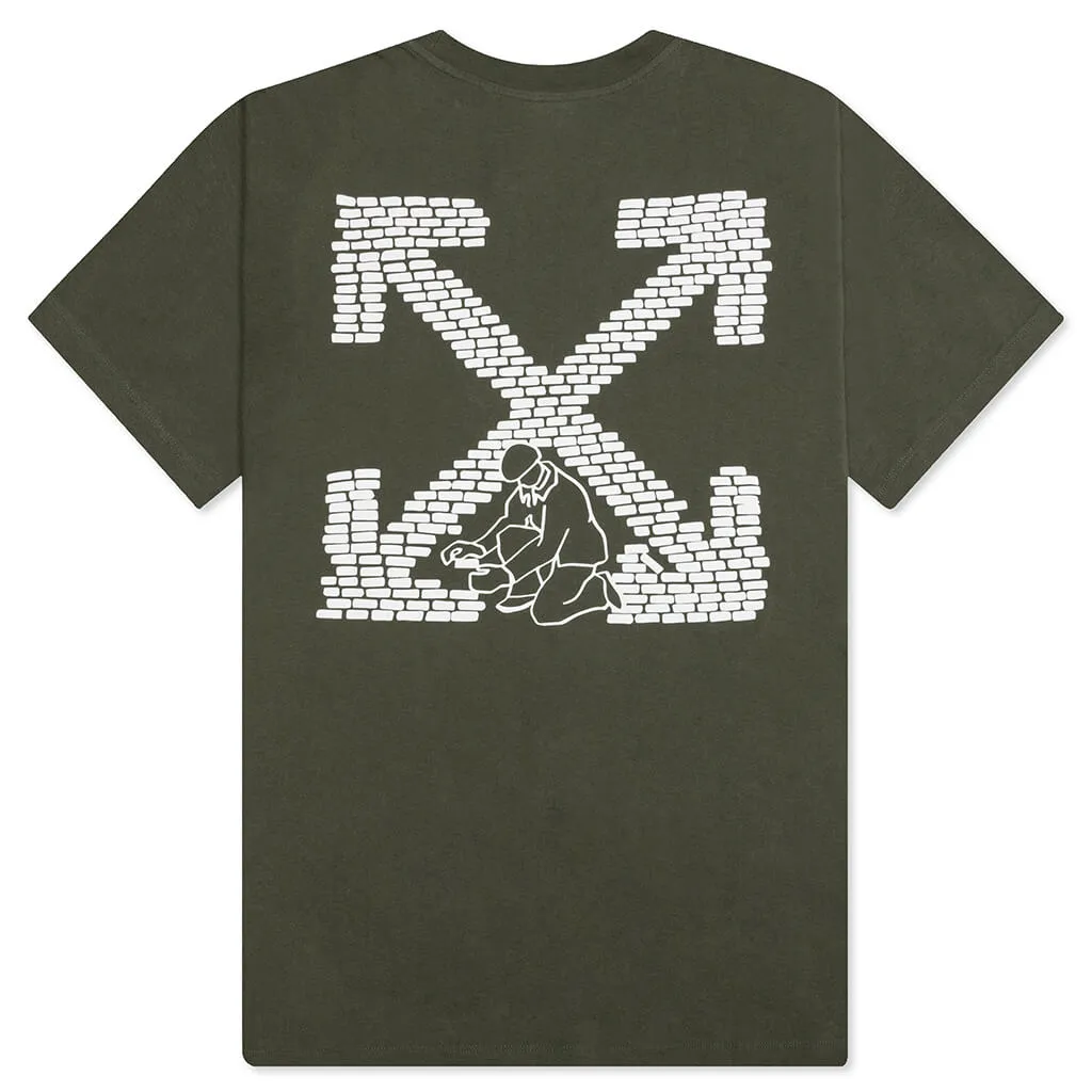 Bricks Slim S/S Tee - Army Green