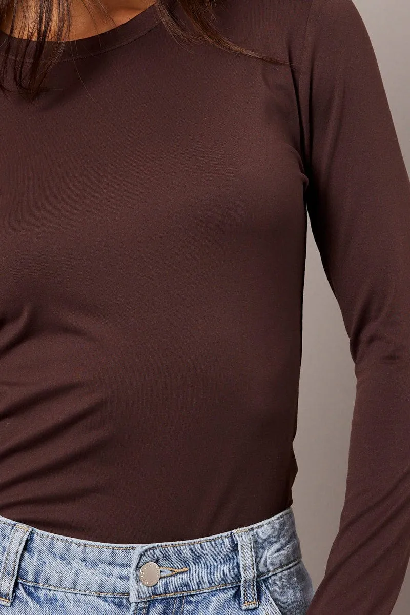 Brown Supersoft Top Long Sleeve