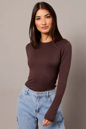 Brown Supersoft Top Long Sleeve