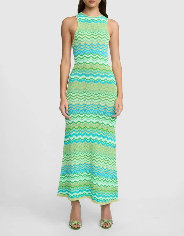 By Johnny Rayne Ripple Stripe Knit Dress