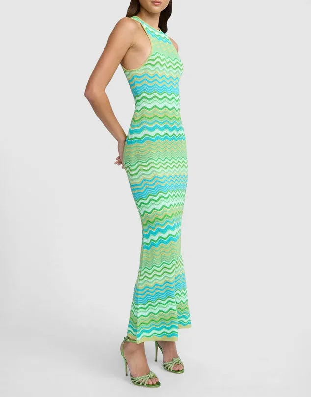 By Johnny Rayne Ripple Stripe Knit Dress