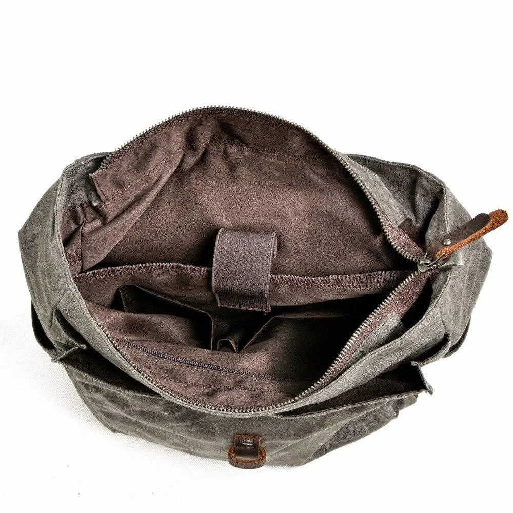 Canvas Leather Traveling 20 to 35 Litre Backpack