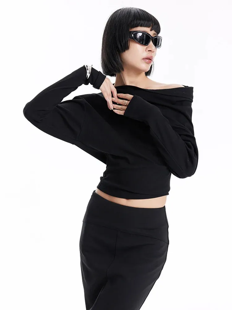 Catana Open Shoulder Long Sleeve - Black