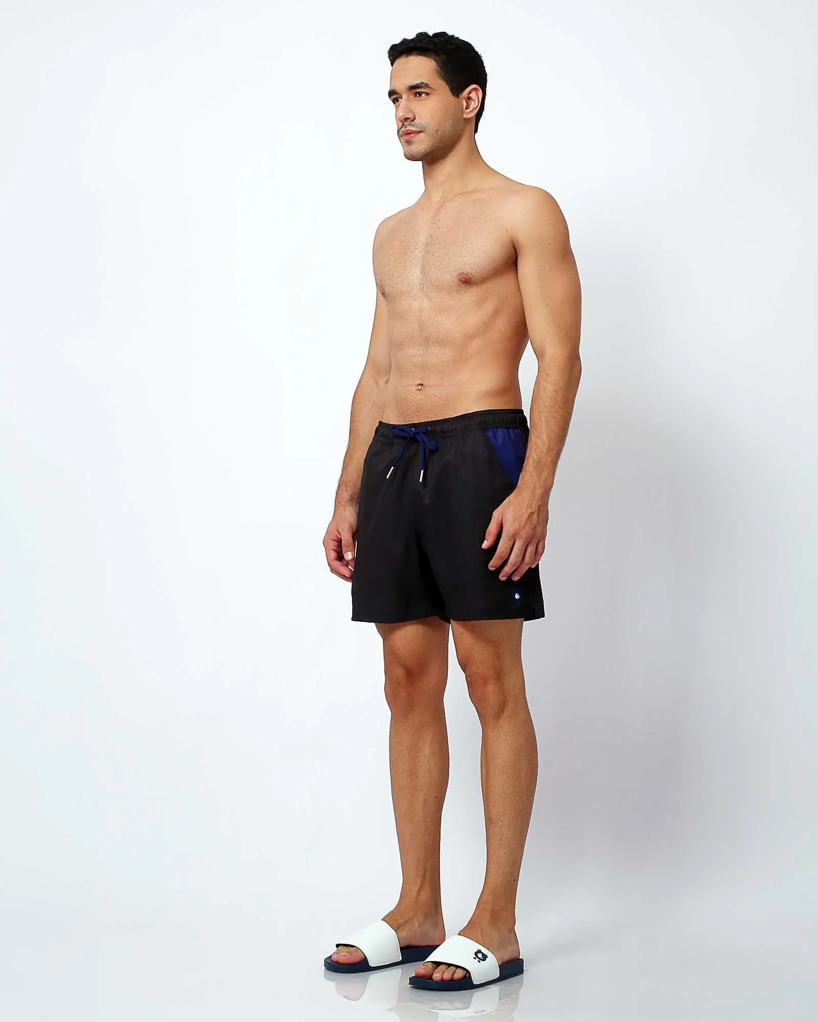 Charcoal - Swim Shorts with Waterproof Pocket