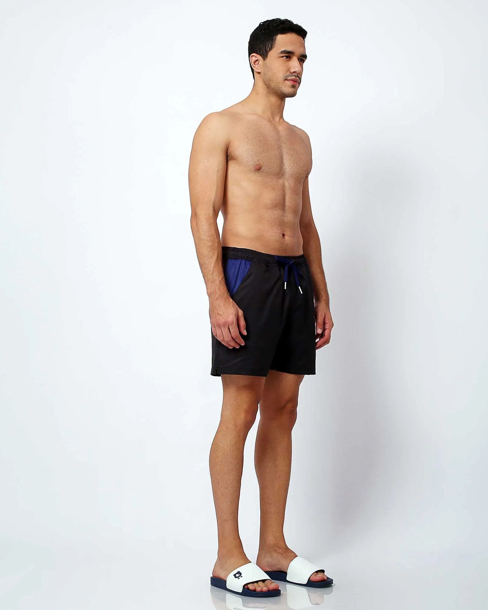 Charcoal - Swim Shorts with Waterproof Pocket