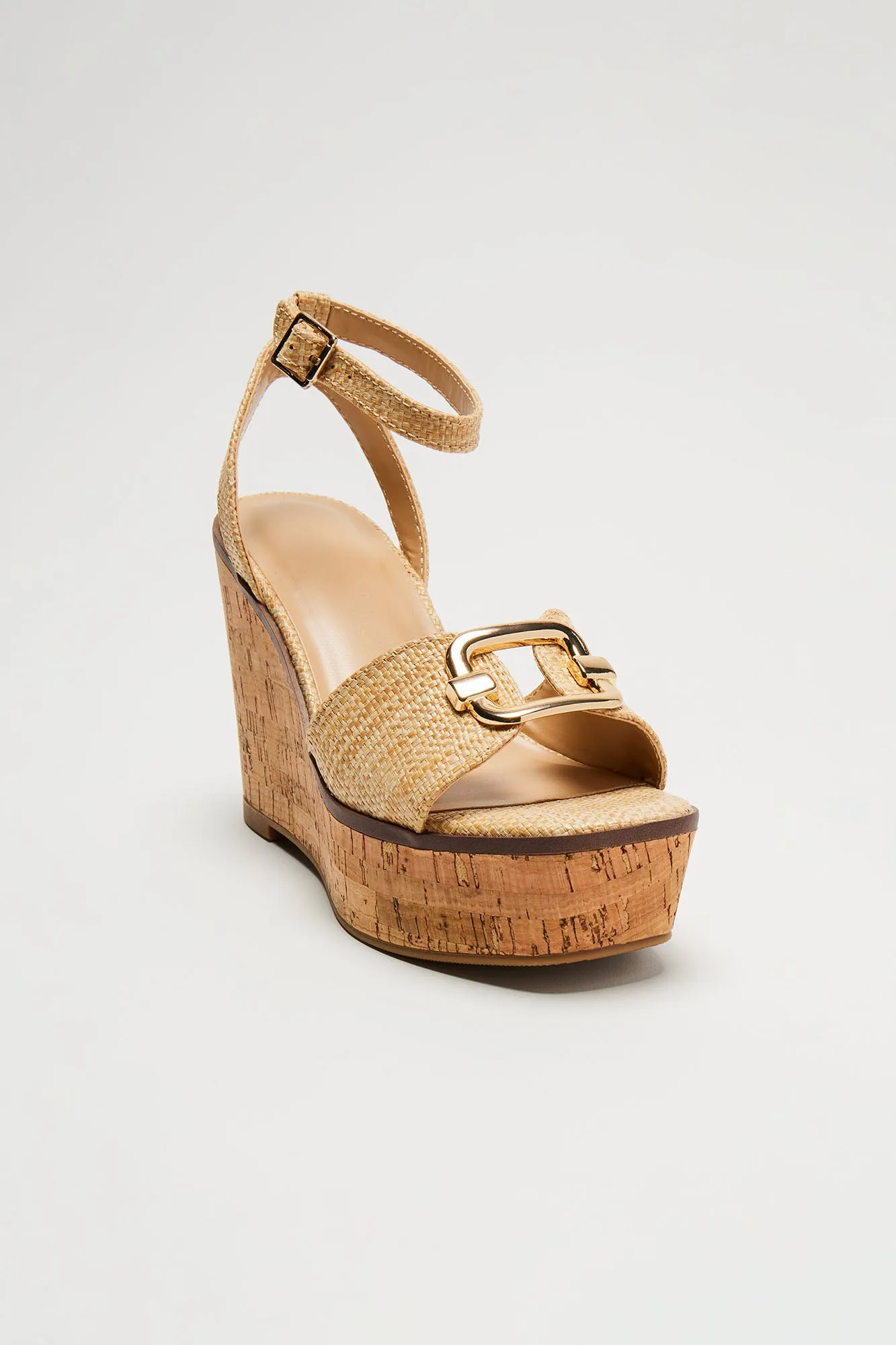 Ciarra Platform Wedges - Tan