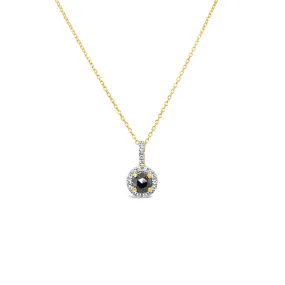 Clara by Martin Binder Black Diamond Halo Necklace (0.43 ct. tw.)