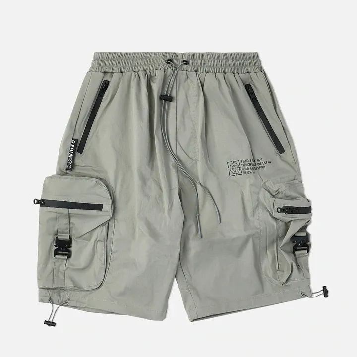 COMBAT NYLON SHORTS GREY