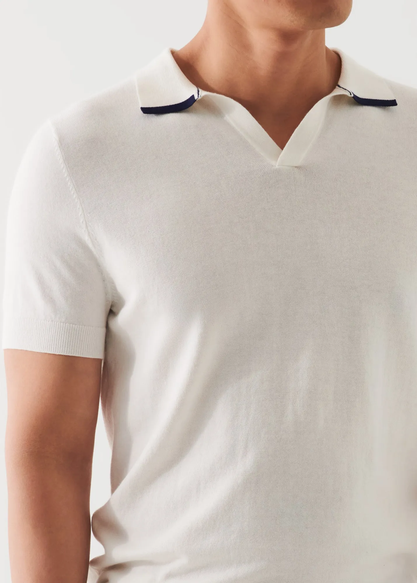 COTTON BLEND OPEN POLO