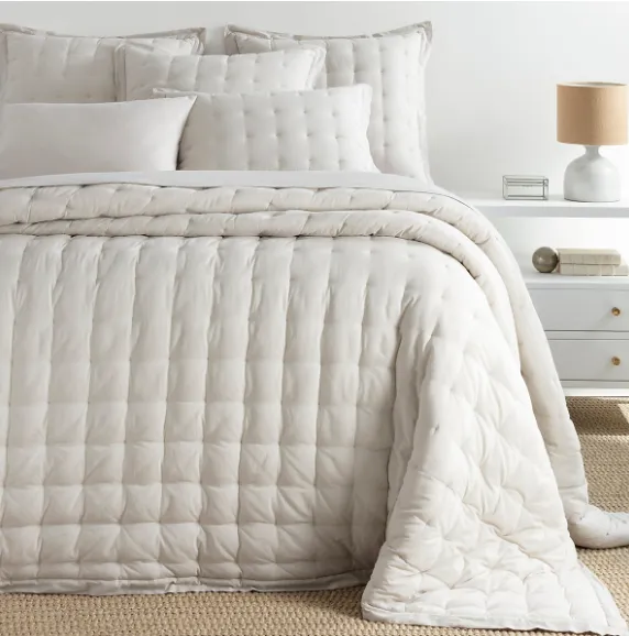 Cozy Cotton Puff Coverlet & Shams