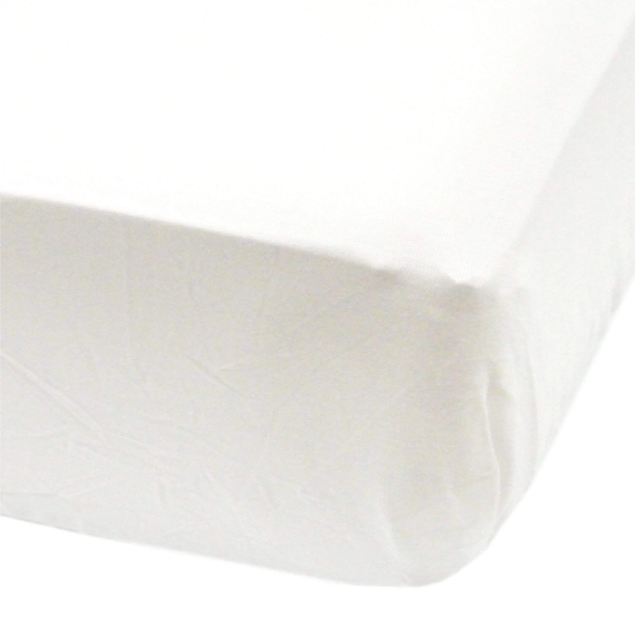 Crib fitted sheet - White