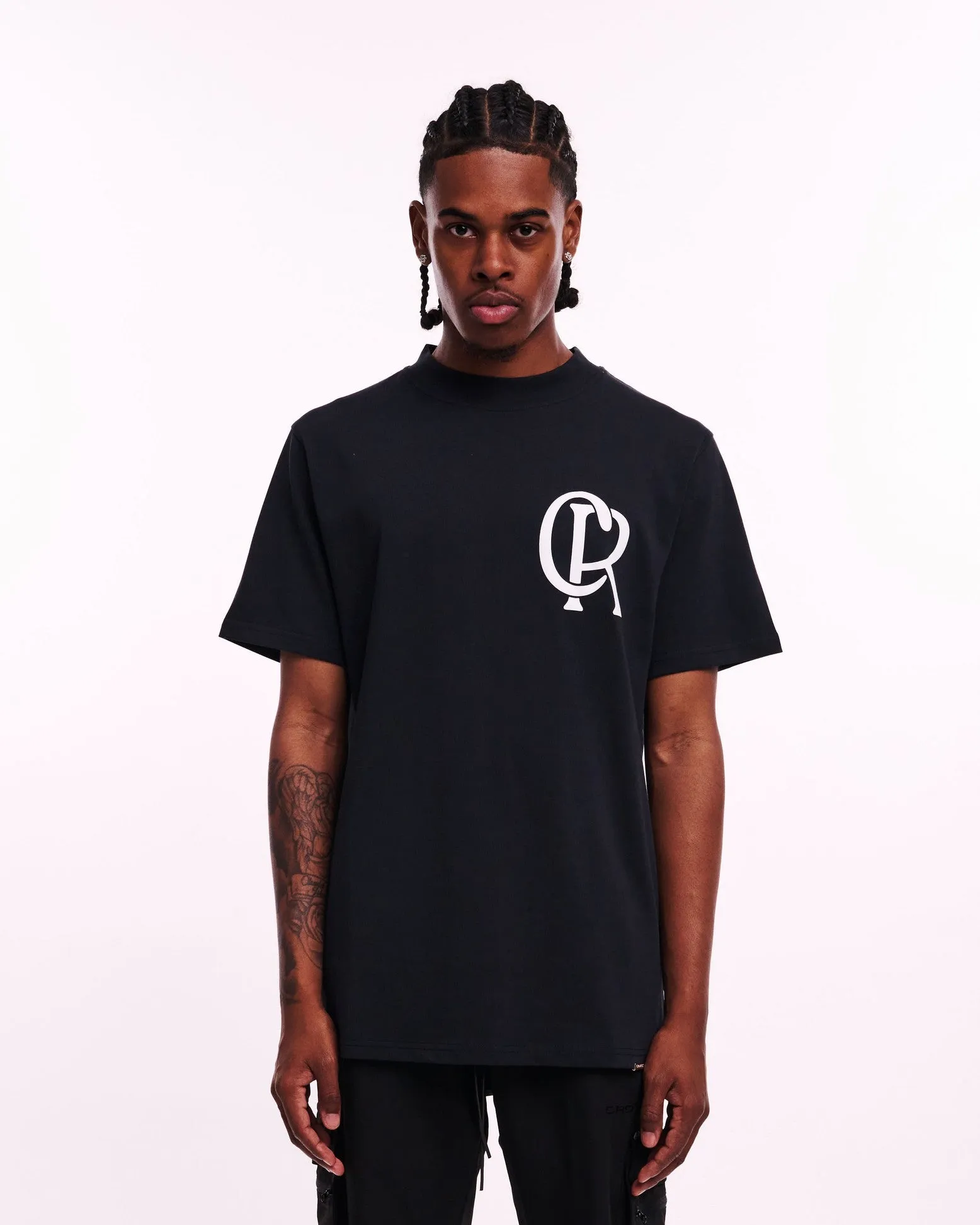 CROYEZ INITIAL T-SHIRT - BLACK/WHITE